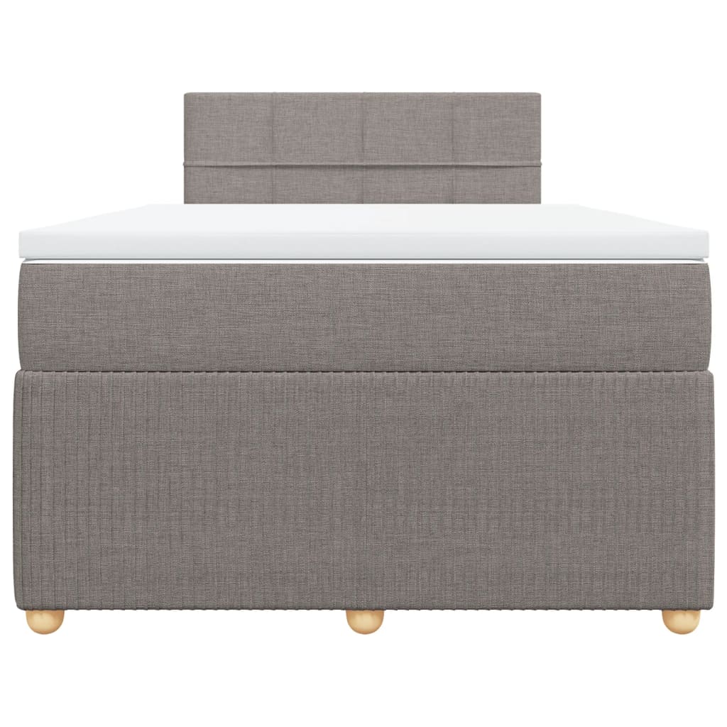 Boxspring met matras stof taupe 120x190 cm
