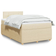 Boxspring 120x190 cm stof crème met pocketveringmatras