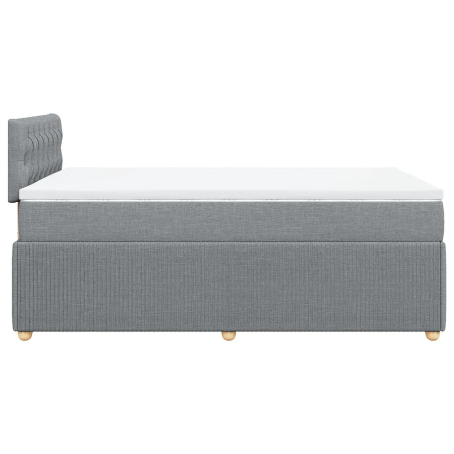 Boxspring met matras stof lichtgrijs 120x190 cm