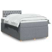 Boxspring met matras 120x190 cm lichtgrijs