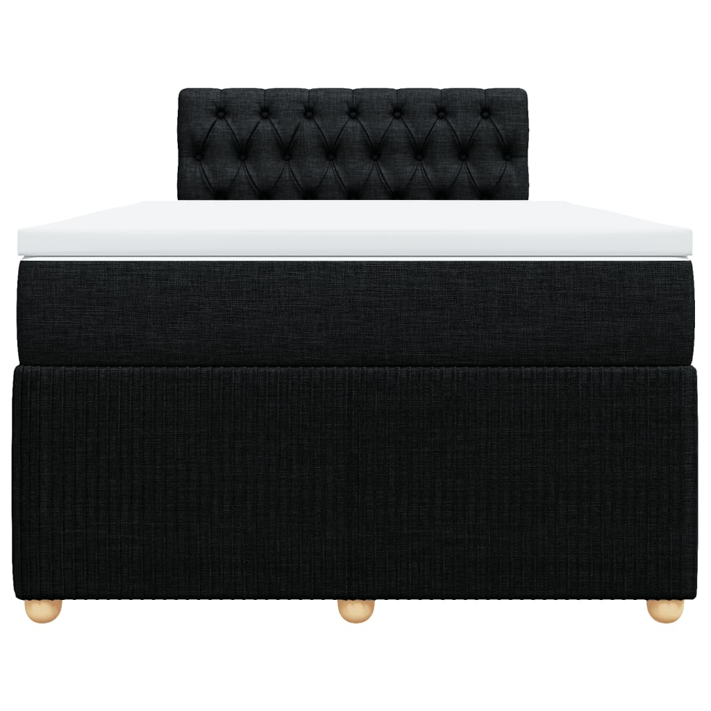 Boxspring met matras stof zwart 120x190 cm