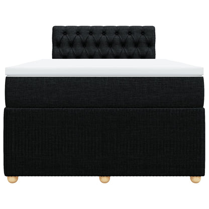 Boxspring met matras stof zwart 120x190 cm