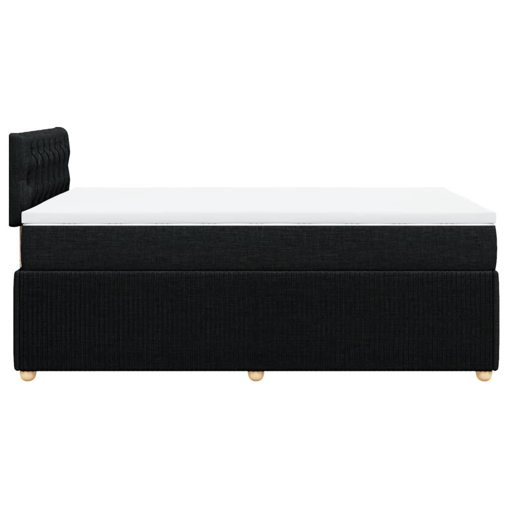 Boxspring met matras stof zwart 120x190 cm