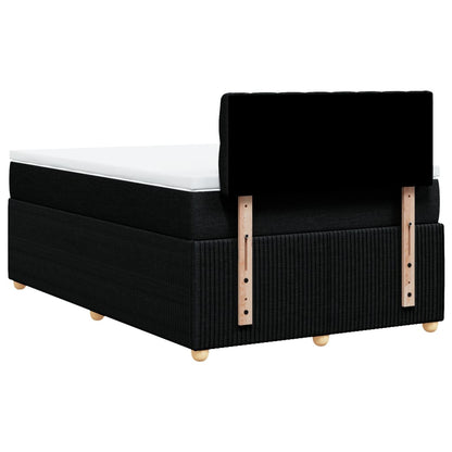 Boxspring met matras stof zwart 120x190 cm