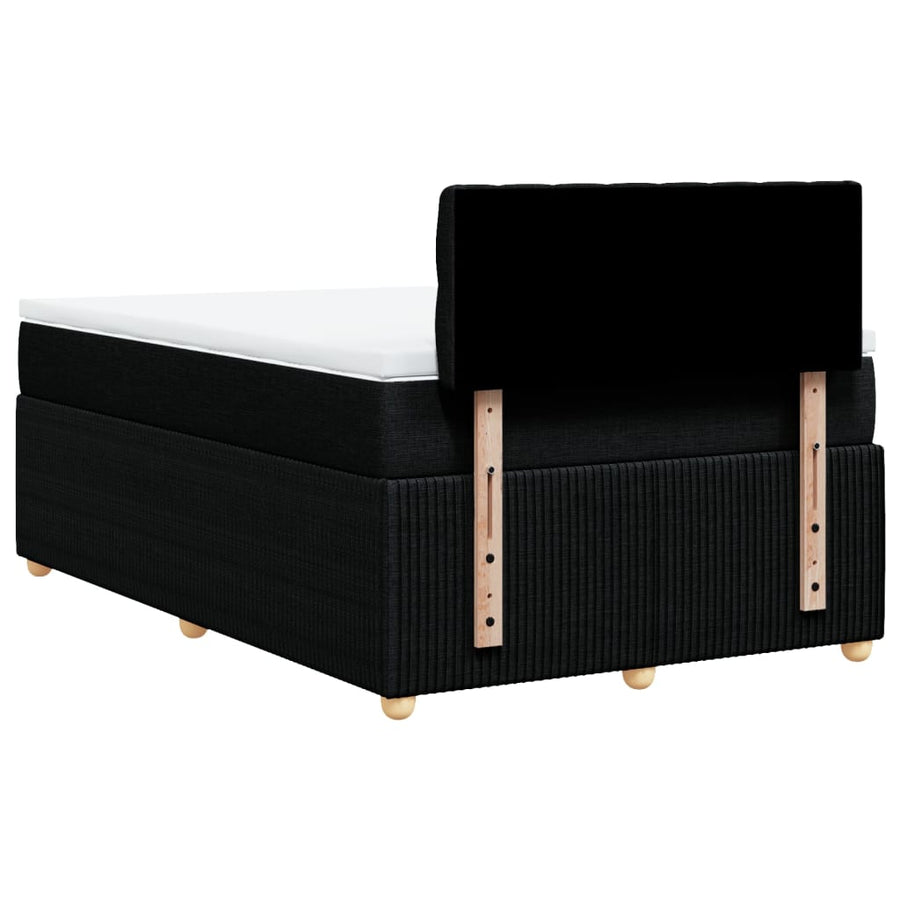Boxspring met matras stof zwart 120x190 cm