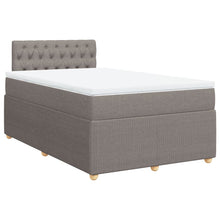 Boxspring met matras stof taupe 120x190 cm