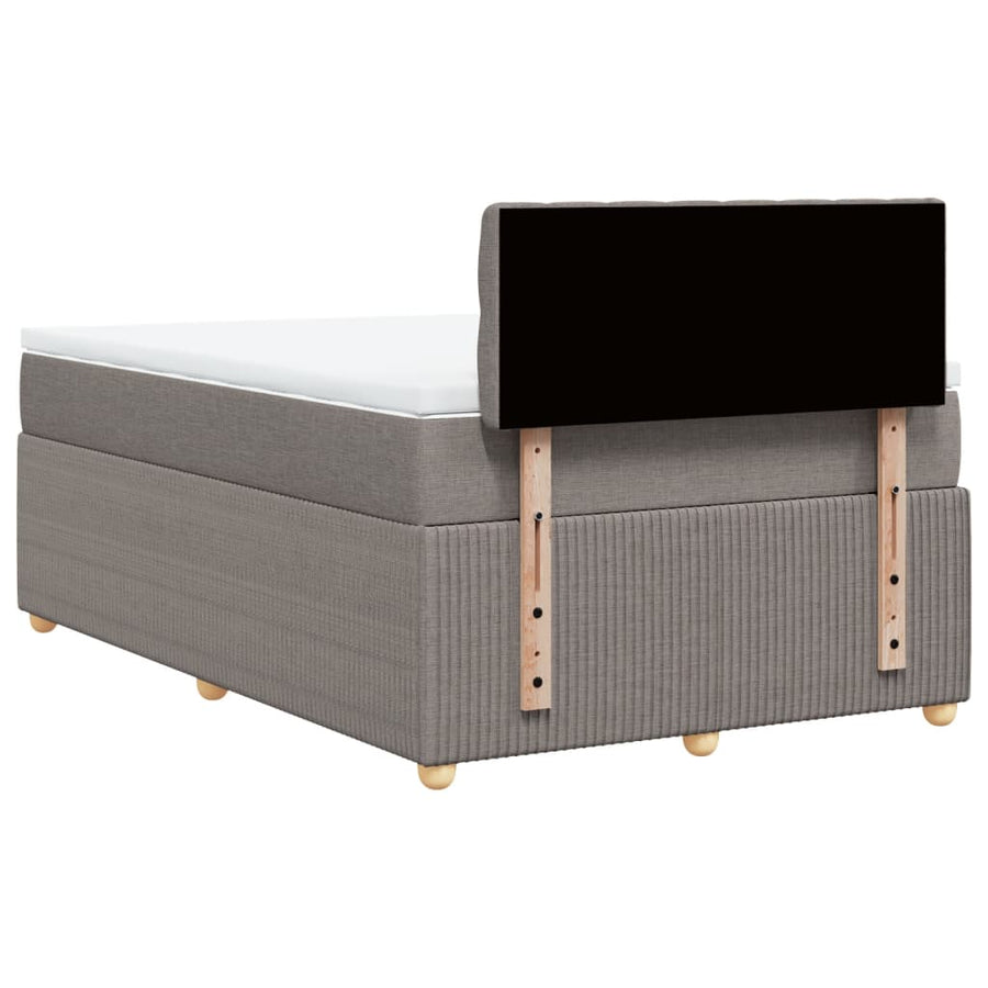Boxspring met matras stof taupe 120x190 cm