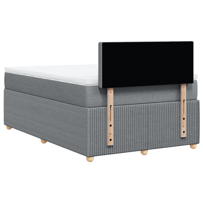 Boxspring met matras stof lichtgrijs 120x190 cm