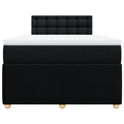Boxspring met matras stof zwart 120x190 cm