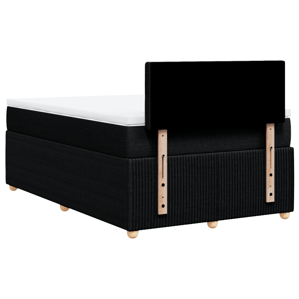 Boxspring met matras stof zwart 120x190 cm
