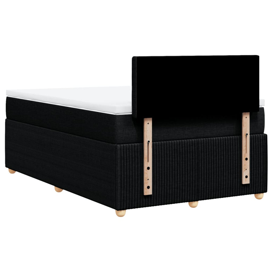 Boxspring met matras stof zwart 120x190 cm
