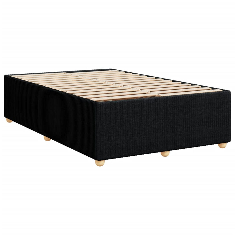 Boxspring met matras stof zwart 120x190 cm