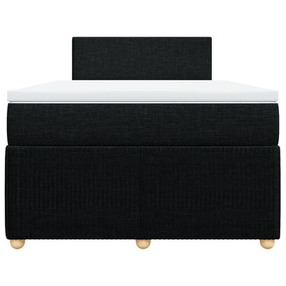 Boxspring met matras stof zwart 120x200 cm