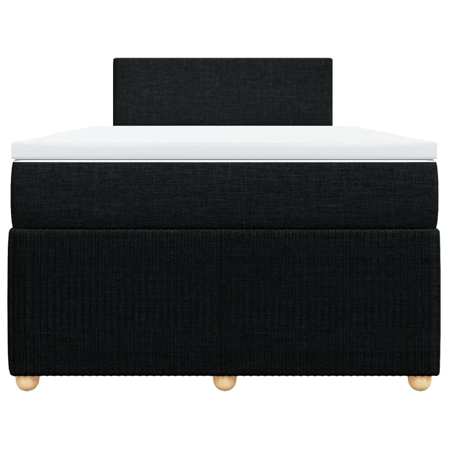 Boxspring met matras stof zwart 120x200 cm