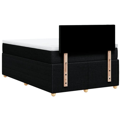 Boxspring met matras stof zwart 120x200 cm