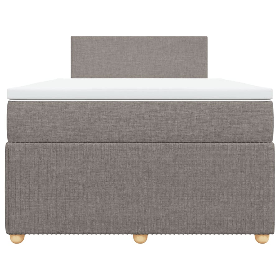 Boxspring met matras stof taupe 120x200 cm
