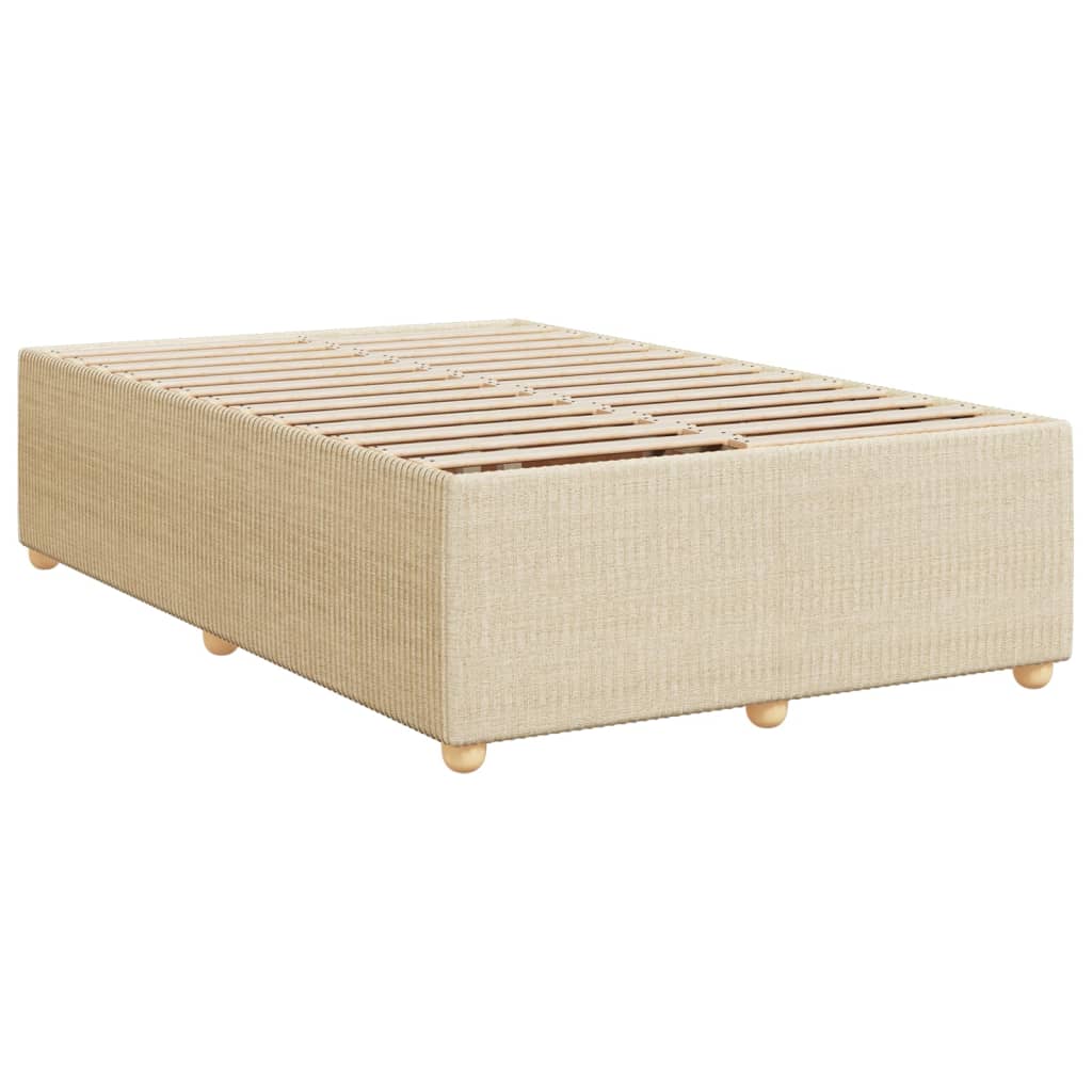 Boxspring met matras stof crèmekleurig 120x200 cm
