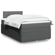 Boxspring met matras 120x200 cm donkergrijs