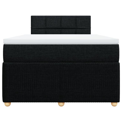 Boxspring met matras stof zwart 120x200 cm