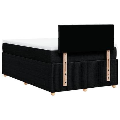 Boxspring met matras stof zwart 120x200 cm