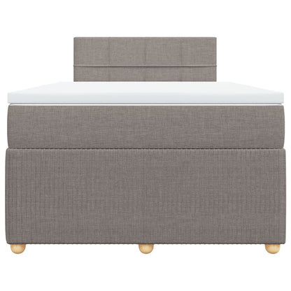 Boxspring met matras stof taupe 120x200 cm