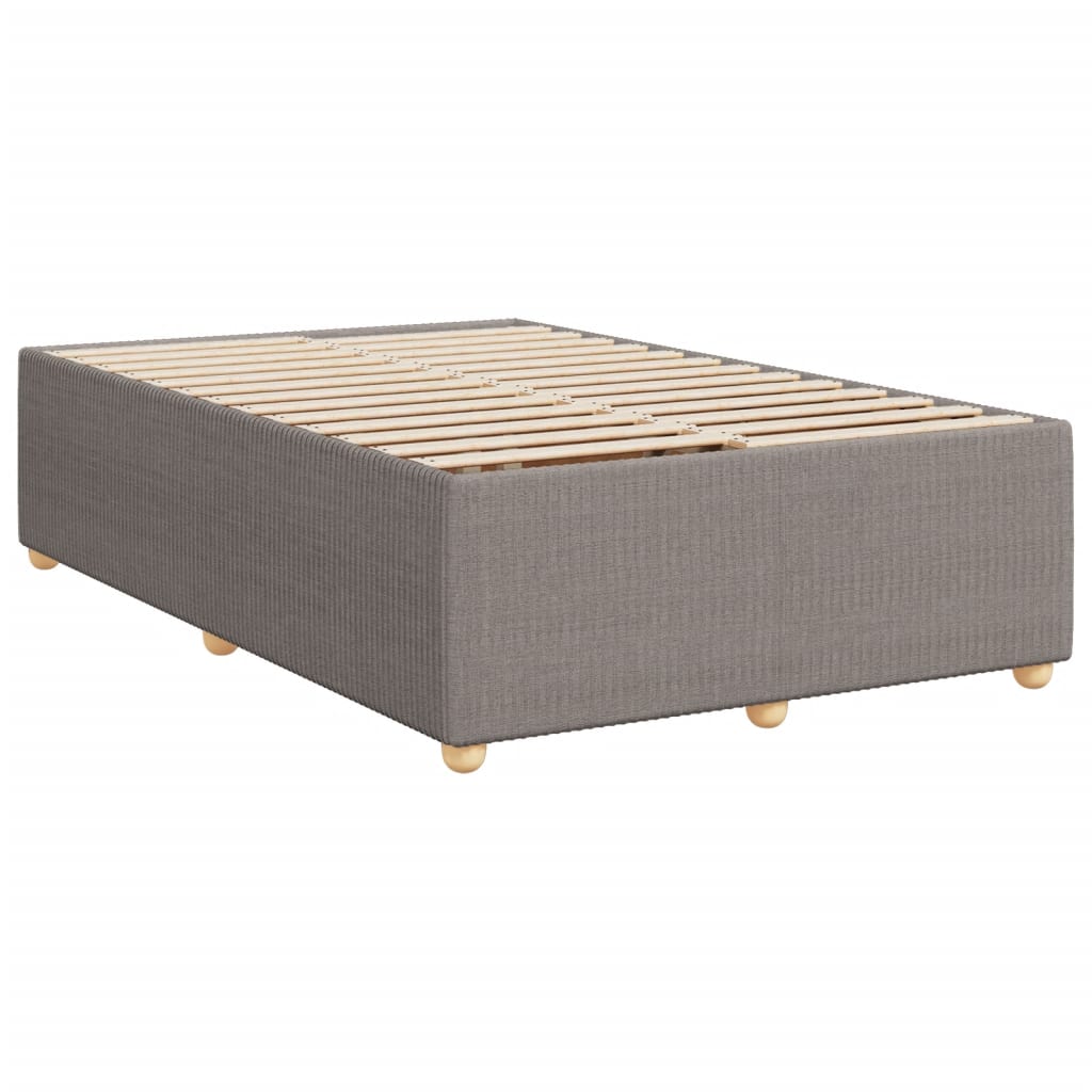 Boxspring met matras stof taupe 120x200 cm