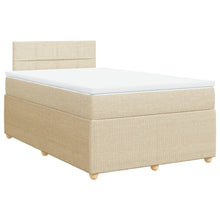 Boxspring met matras stof crèmekleurig 120x200 cm