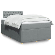 Boxspring met matras 120x200 cm lichtgrijs