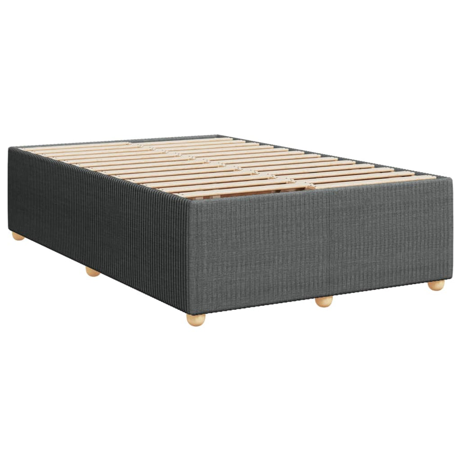 Boxspring met matras stof donkergrijs 120x200 cm