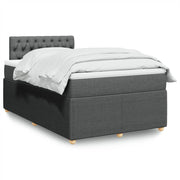 Boxspring met matras 120x200 cm donkergrijs