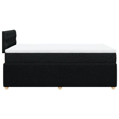 Boxspring met matras stof zwart 120x200 cm
