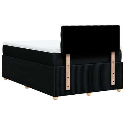 Boxspring met matras stof zwart 120x200 cm
