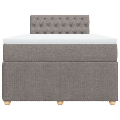 Boxspring met matras stof taupe 120x200 cm