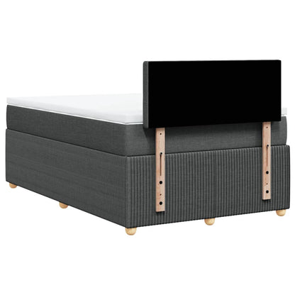 Boxspring met matras stof donkergrijs 120x200 cm