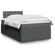 Boxspring 120x200 cm donkergrijs met matras