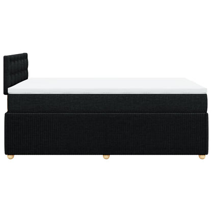 Boxspring met matras stof zwart 120x200 cm