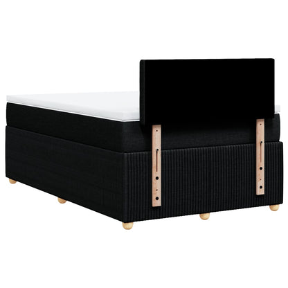 Boxspring met matras stof zwart 120x200 cm