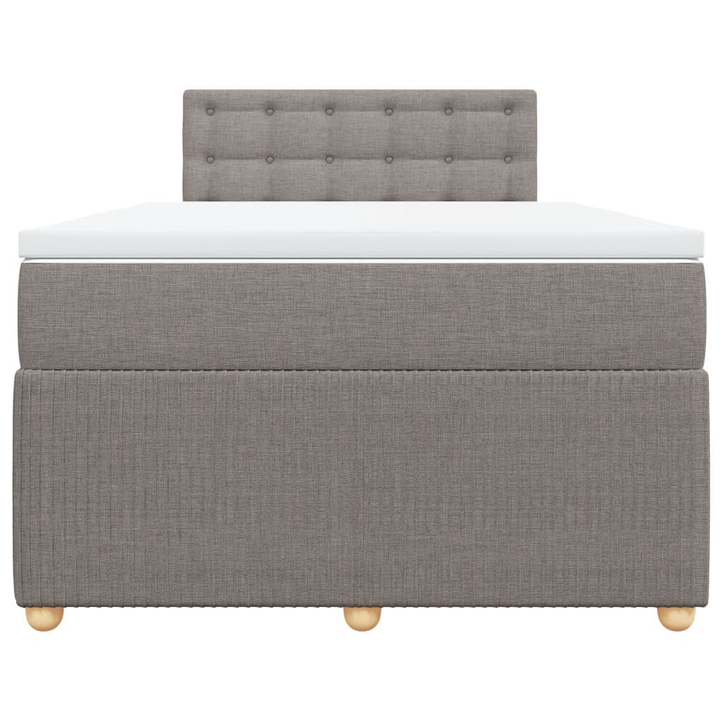 Boxspring met matras stof taupe 120x200 cm