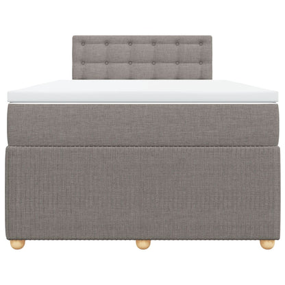 Boxspring met matras stof taupe 120x200 cm