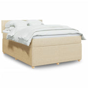 Boxspring 140x190 cm crèmekleurig met pocketveringmatras