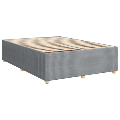 Boxspring met matras stof lichtgrijs 140x190 cm