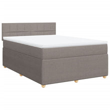 Boxspring met matras stof taupe 140x190 cm