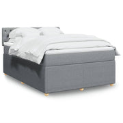 Boxspring met matras 140x190 cm lichtgrijs