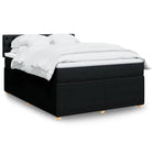 Boxspring met matras 140x190 cm zwart