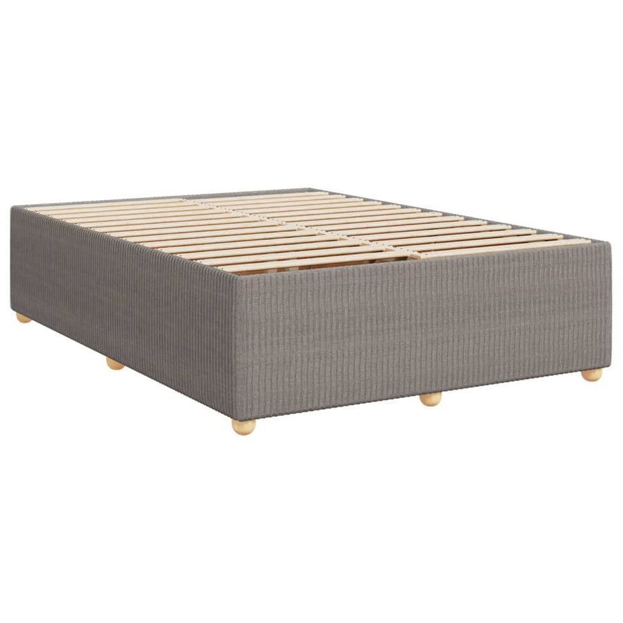 Boxspring met matras stof taupe 140x190 cm