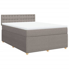 Boxspring met matras stof taupe 140x190 cm