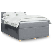 Boxspring met matras 140x200 cm lichtgrijs
