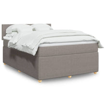 Boxspring met matras stof taupe 140x200 cm