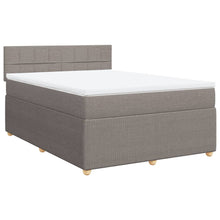 Boxspring met matras stof taupe 140x200 cm