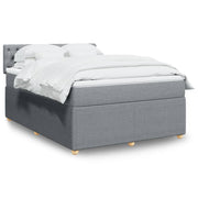 Boxspring met matras 140x200 cm lichtgrijs